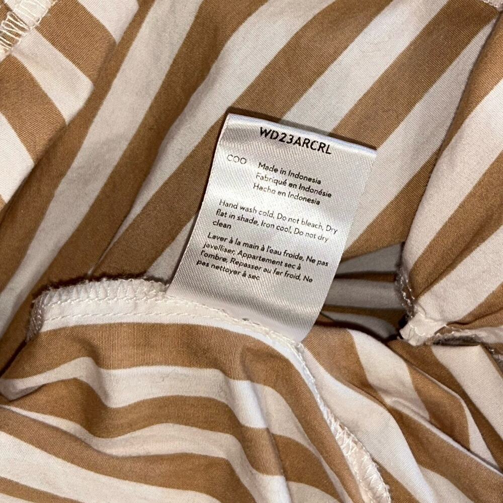 Lusana Arlen Poplin Midi Dress Striped Women’s 4 - Picture 8 of 9